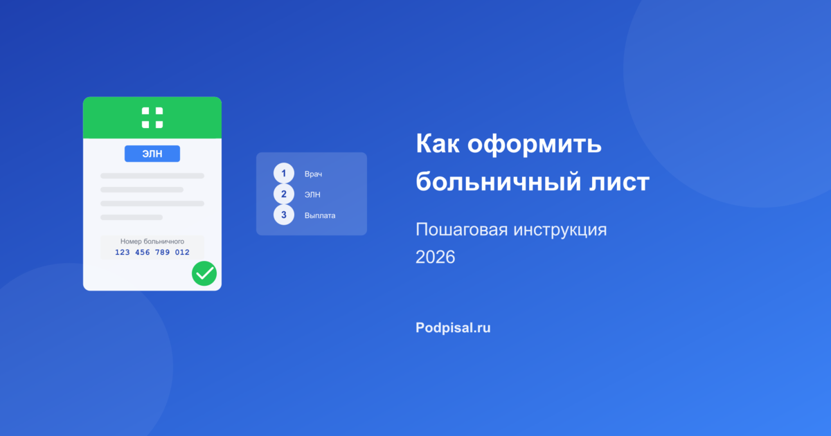 Как оформить больничный лист: пошаговая инструкция 2026