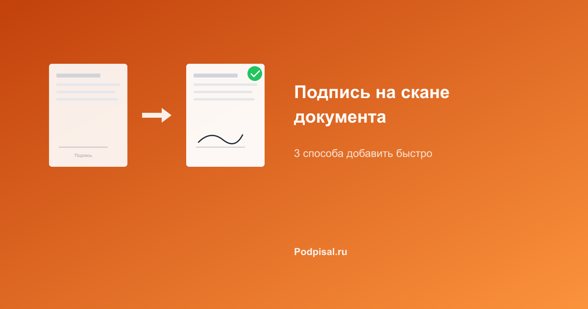 Как поставить подпись на скане документа: 3 способа