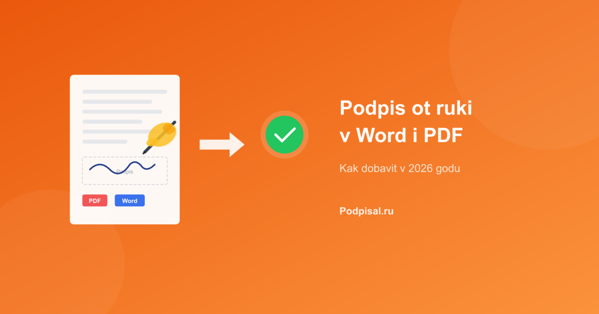 Подпись от руки в Word и PDF: как добавить в 2026 году